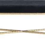 Valley Chenille Fabric Upholstered Bench