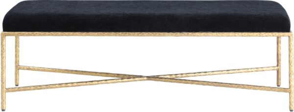Valley Chenille Fabric Upholstered Bench