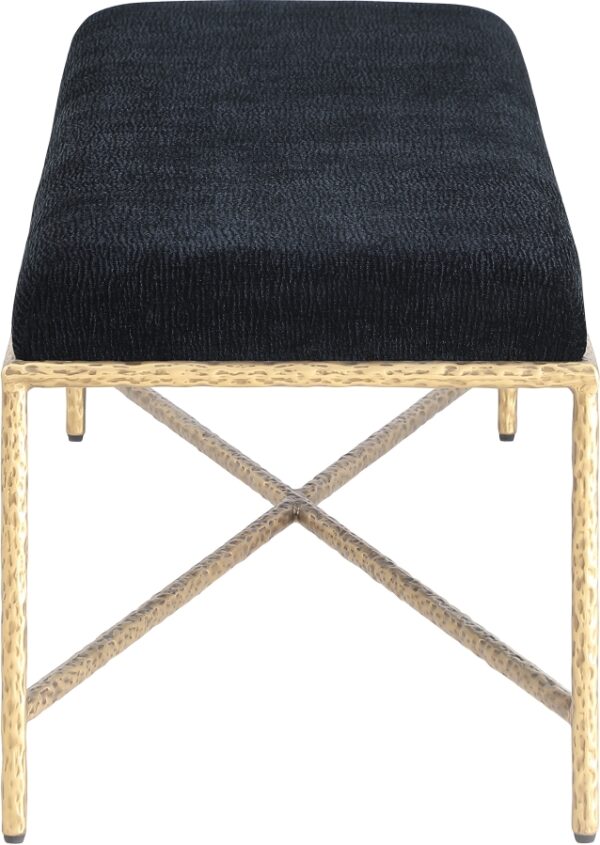 Valley Chenille Fabric Upholstered Bench