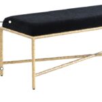 Valley Chenille Fabric Upholstered Bench