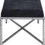 Valley Chenille Fabric Upholstered Bench