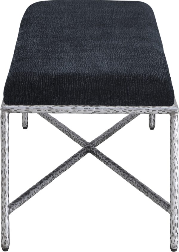 Valley Chenille Fabric Upholstered Bench