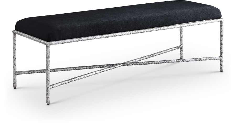 Valley Chenille Fabric Upholstered Bench