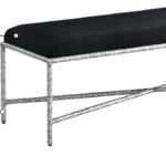 Valley Chenille Fabric Upholstered Bench