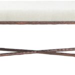 Valley Chenille Fabric Upholstered Bench