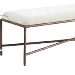 Valley Chenille Fabric Upholstered Bench