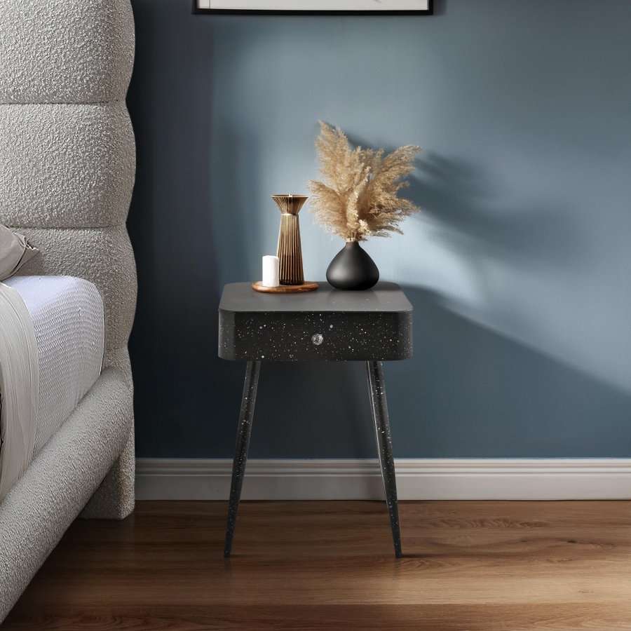 Rylan Terrazzo Pattern Iron Nightstand