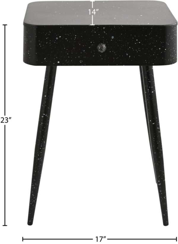 Rylan Terrazzo Pattern Iron Nightstand