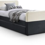 Ivy Velvet Upholstered Twin Bed