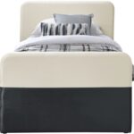 Ivy Velvet Upholstered Twin Bed