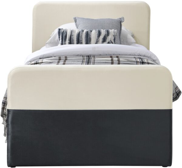 Ivy Velvet Upholstered Twin Bed