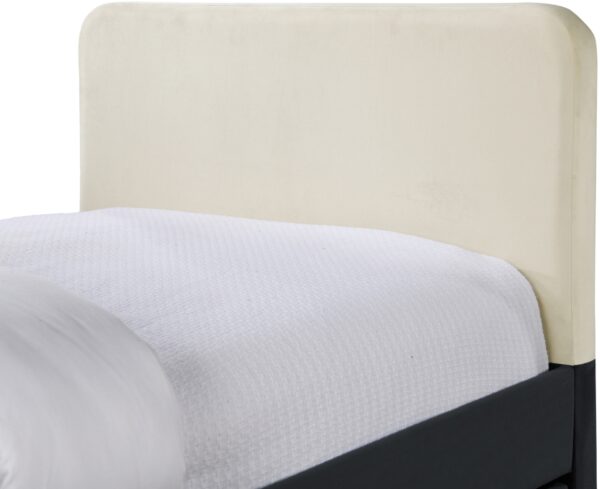 Ivy Velvet Upholstered Twin Bed