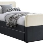 Ivy Velvet Upholstered Twin Bed