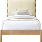 Asher Vegan Leather Upholstered Twin Bed