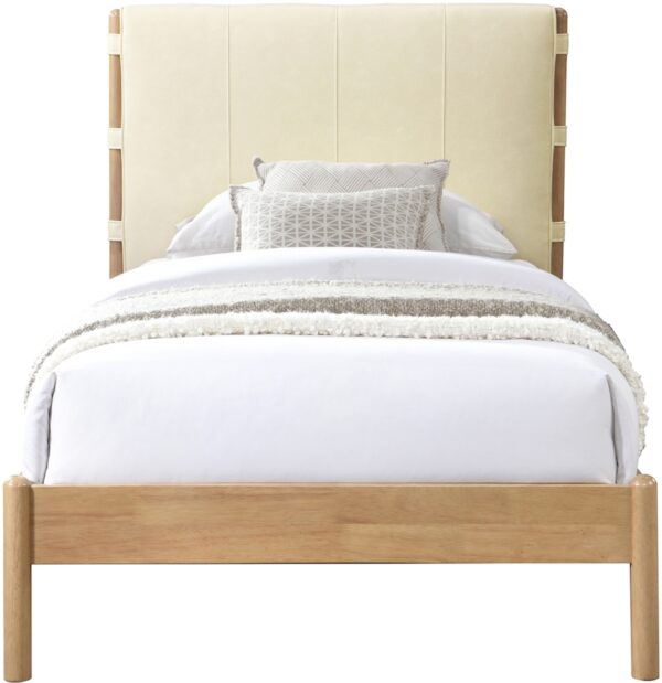 Asher Vegan Leather Upholstered Twin Bed