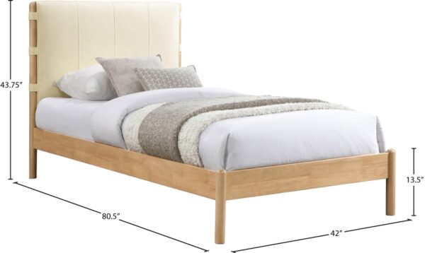 Asher Vegan Leather Upholstered Twin Bed