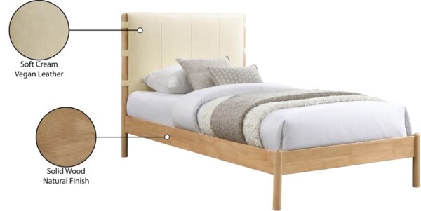 Asher Vegan Leather Upholstered Twin Bed