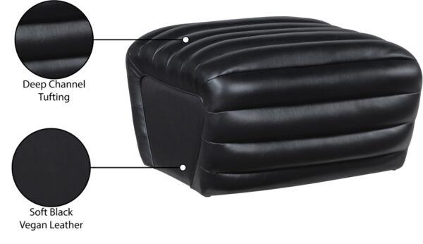 Vega Vegan Leather Upholstered Ottoman