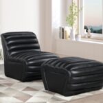Vega Vegan Leather Upholstered Ottoman