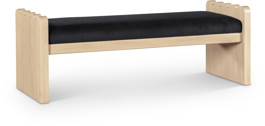 Sonia Velour Fur Fabric Upholstered Bench