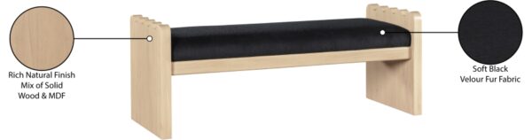 Sonia Velour Fur Fabric Upholstered Bench