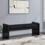 Sonia Velour Fur Fabric Upholstered Bench