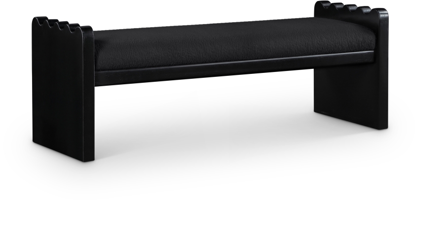 Sonia Velour Fur Fabric Upholstered Bench