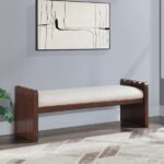 Sonia Velour Fur Fabric Upholstered Bench