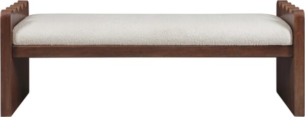 Sonia Velour Fur Fabric Upholstered Bench