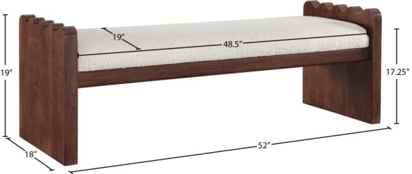 Sonia Velour Fur Fabric Upholstered Bench