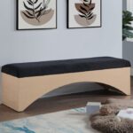 Lawson Velour Fur Fabric Upholstered Bench