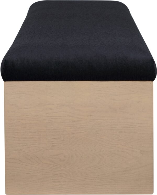Lawson Velour Fur Fabric Upholstered Bench