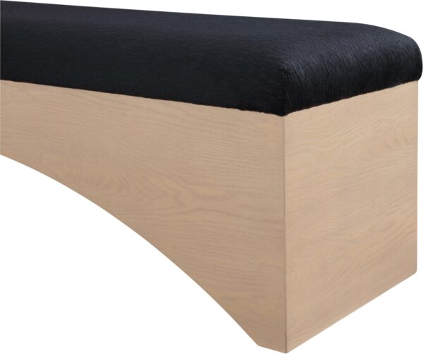 Lawson Velour Fur Fabric Upholstered Bench