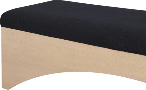 Lawson Velour Fur Fabric Upholstered Bench