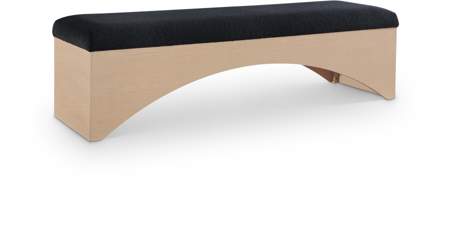 Lawson Velour Fur Fabric Upholstered Bench