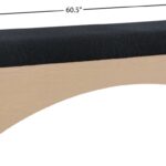 Lawson Velour Fur Fabric Upholstered Bench
