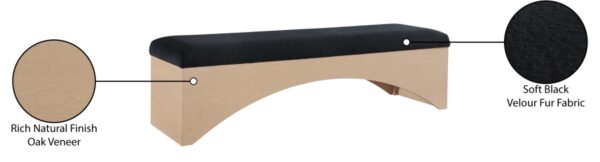 Lawson Velour Fur Fabric Upholstered Bench