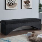 Lawson Velour Fur Fabric Upholstered Bench