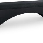 Lawson Velour Fur Fabric Upholstered Bench