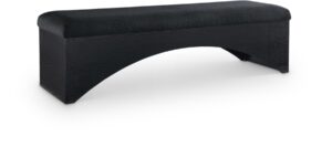 Lawson Velour Fur Fabric Upholstered Bench