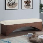 Lawson Velour Fur Fabric Upholstered Bench