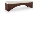Lawson Velour Fur Fabric Upholstered Bench