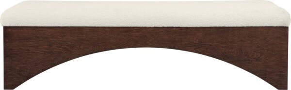 Lawson Velour Fur Fabric Upholstered Bench