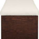 Lawson Velour Fur Fabric Upholstered Bench