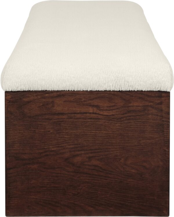 Lawson Velour Fur Fabric Upholstered Bench