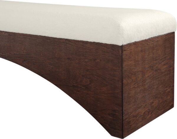 Lawson Velour Fur Fabric Upholstered Bench