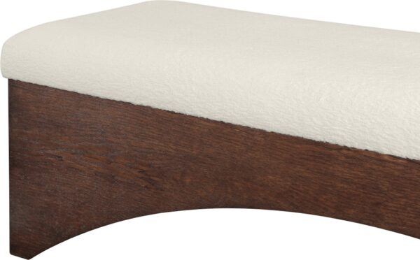 Lawson Velour Fur Fabric Upholstered Bench