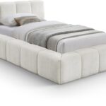Carlin Chenille Fabric Upholstered Twin Bed