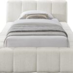 Carlin Chenille Fabric Upholstered Twin Bed
