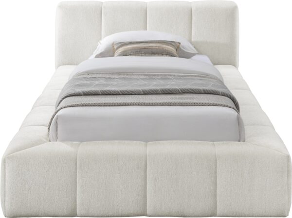 Carlin Chenille Fabric Upholstered Twin Bed